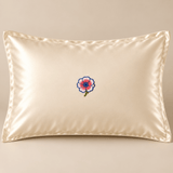 Beige Cream Floral Embroidered Bedding Set