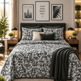 Black Green Dollar Money Printed Bed Sheet - The Linen House