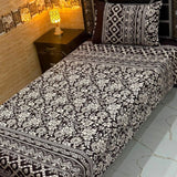 Black & White Vintage Style Print Bedsheet – Single Size (Pack of 2) - The Linen House