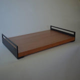 Blackened Metal and Wood Service Tray - The Linen House