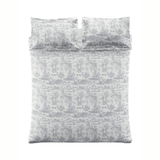 Blue Chambray Braysmith Toil Printed Duvet Set – Luxury Bedding - The Linen House