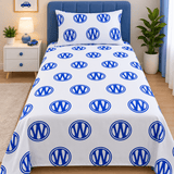 Blue Circle Print Kids Bedsheet - The Linen House