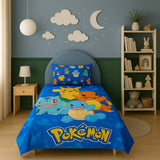 Blue Pokémon Bedsheet for Kids | Soft & Colorful Bedding - The Linen House
