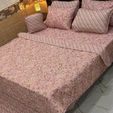 Blush Pink Floral 7Pc Bedspread Set - The Linen House
