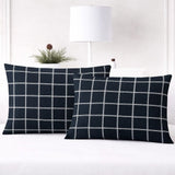 Bold Black Geometry Accent Pillow Cover (Pack of 2) - The Linen House