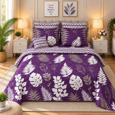 Bold Stripes 7Pc Cotton Printed Bedspread Set - The Linen House