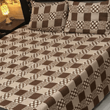 Box Design Printed Bedsheet - The Linen House