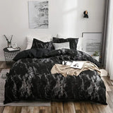 Breathable Marbled Pattern Digital Printed Duvet Set - The Linen House