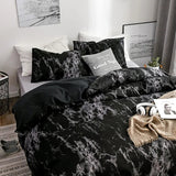 Breathable Marbled Pattern Digital Printed Duvet Set - The Linen House