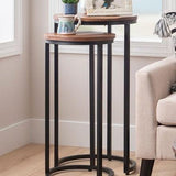 Brown MDF Sheet Nesting Table - The Linen House