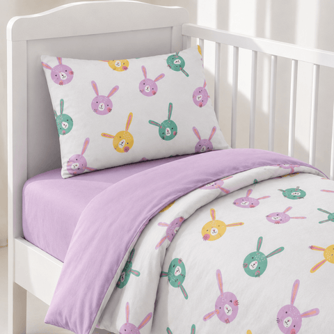 Bunny Garden Baby Cot Set - The Linen House