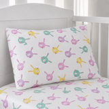 Bunny Garden Baby Crib Sheet & Pillow - The Linen House
