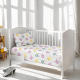 Bunny Garden Baby Crib Sheet & Pillow - The Linen House