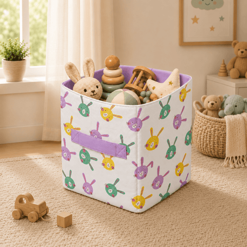 Bunny Garden Toy Basket - The Linen House