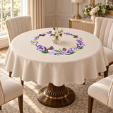 Butterfly Garden Round Table Cover - The Linen House