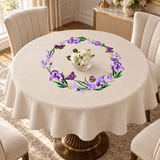 Butterfly Garden Round Table Cover - The Linen House