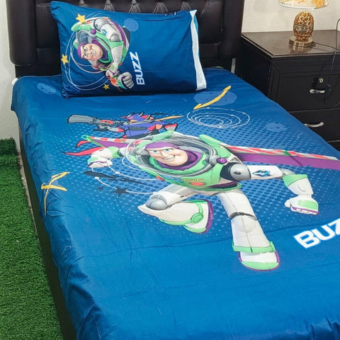 Buzz Lightyear Blue Kids Bed Sheet - The Linen House