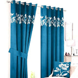 Luxury Velvet Floral Curtains – Lasercut Detailing for a Regal Look