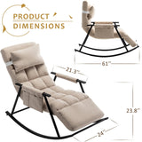 Rocking Chair Metal Lounge Chair for Living Room, Bedroom