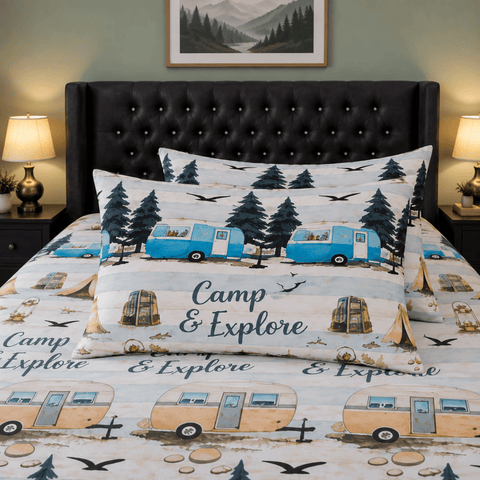 Camp & Explore Printed Bed Sheet - The Linen House