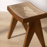 Cane Low Stool - Natural - The Linen House