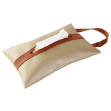 Car Mounted Leather Tissue Bag - The Linen House