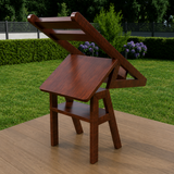 Convertible Wooden Ladder Chair – 2-in-1 Folding Step Ladder & Chair