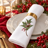 Elegant White Embroidered Table Mat