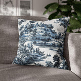 Charming Blue Toile Cushion Cover - The Linen House