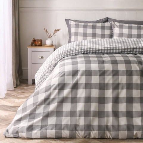 Check Print Bedsheet – King Size - The Linen House