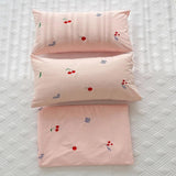 Cherry Embroidery Duvet Cover Set - The Linen House