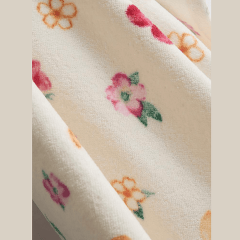 Cherry & Floral Printed Towel - Ultra Soft & Absorbent Kids Bath Towel - The Linen House