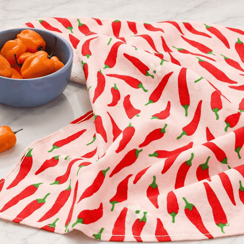 Chilli Printed Towel - Ultra Soft & Absorbent Kids Bath Towel - The Linen House