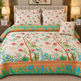 Classic Cream Botanical 7Pc Bedspread Set - The Linen House