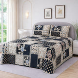 Classic Floral Patchwork Printed Bedsheet - The Linen House