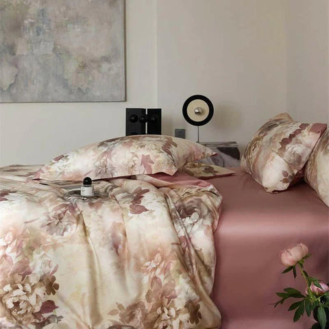 Classic Rose Print Duvet Bedding Set – Soft & Stylish Duvet Cover