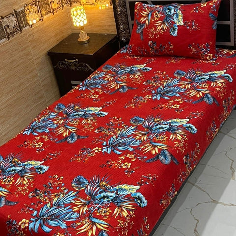 Classic Tropical Flower Print Bedsheet – Single Size (Pack of 2) - The Linen House