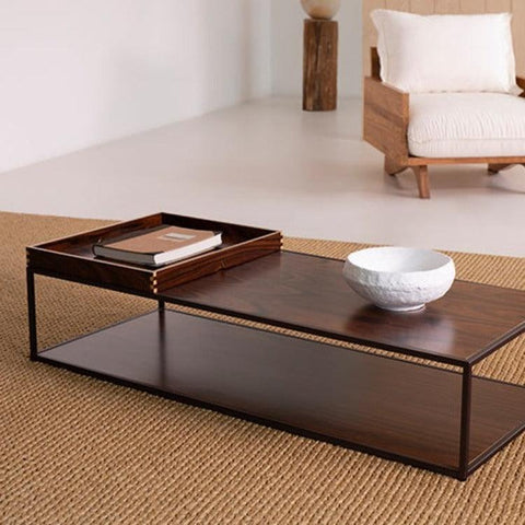 COFFEE TABLE WITH TRAY - The Linen House
