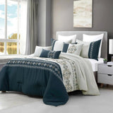 Color Combo Embroidery Duvet Set - The Linen House