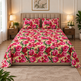 Colorful Floral Print Bedsheet - The Linen House