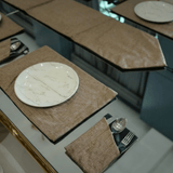 Composed in Light and Texture Table Mat Set - The Linen House