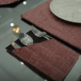 Composed in Light and Texture Table Mat Set - The Linen House