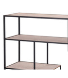 Console Table Black Metal and Wood - The Linen House