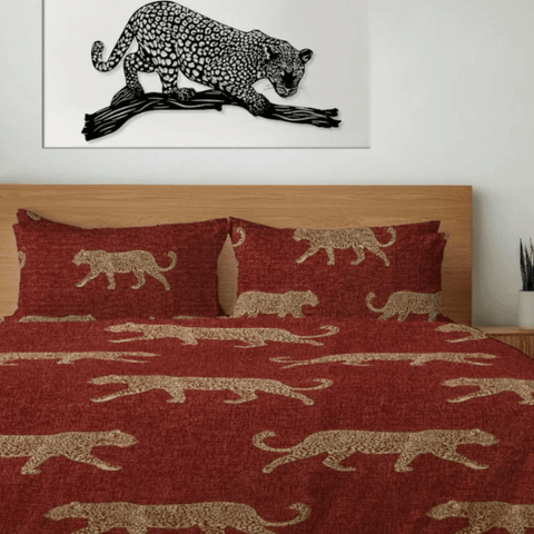 Contempo Leopard Printed Bedding Duvet Set - The Linen House