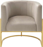 Contemporary Armchair with Metal Frame - Durable & Stylish Seating - The Linen House