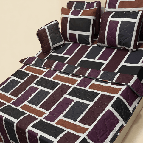 Contemporary Home Printed Bedspread Set – 7 Pcs - The Linen House