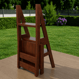Convertible Wooden Ladder Chair – 2-in-1 Folding Step Ladder & Chair - The Linen House