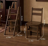 Convertible Wooden Ladder Chair – 2-in-1 Folding Step Ladder & Chair - The Linen House