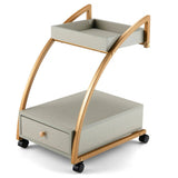 Costway Rolling End Table with Storage Drawer Tray - The Linen House