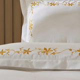Cotton satin Bamboo Embroidery Duvet Set - The Linen House